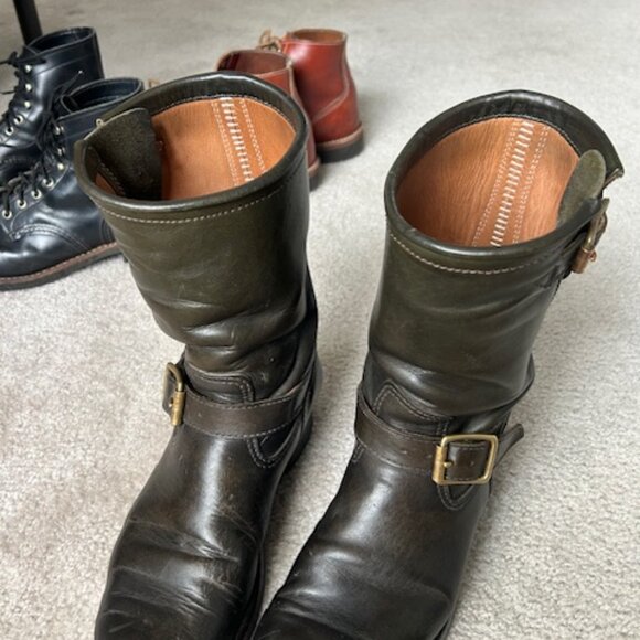 Y\'2 Leather Olive Eco Horsehide Engineer Boots main image 4